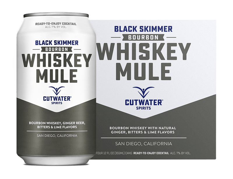 Cutwater Spirits Black Skimmer Bourbon Whiskey Mule 12-Oz Can 4-Pack