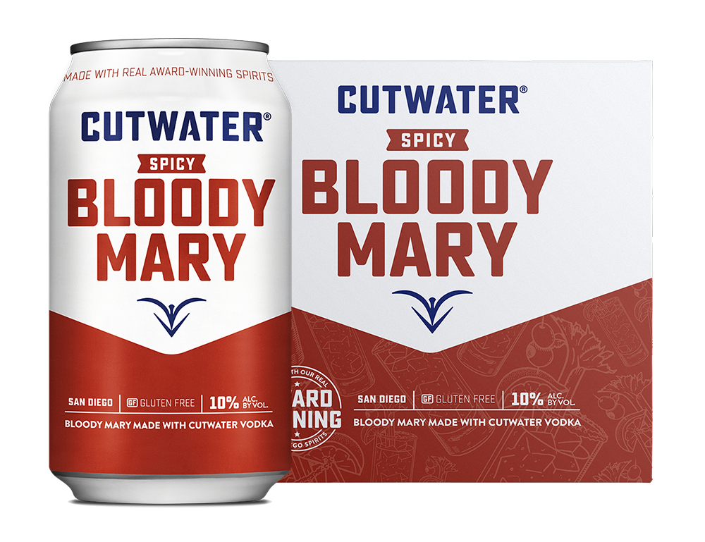 Cutwater Spirits Fugu Vodka Spicy Bloody Mary Cocktail 12-Oz Can 4-Pack