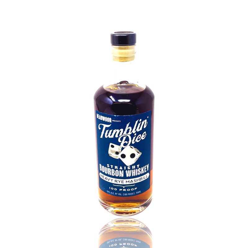 Deadwood Tumblin Dice Heavy Rye Mashbill Single Barrel 4 Year Old Straight Bourbon Whiskey 750ml