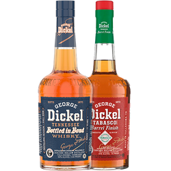 George Dickel Bottled in Bond & Tabasco Barrel Finish Tennessee Whiskey Bundle 750ml 2-Pack