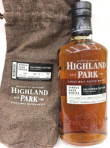Highland Park Single Cask Series California Edition 13 Year Old Single Malt Scotch Whisky 750ml