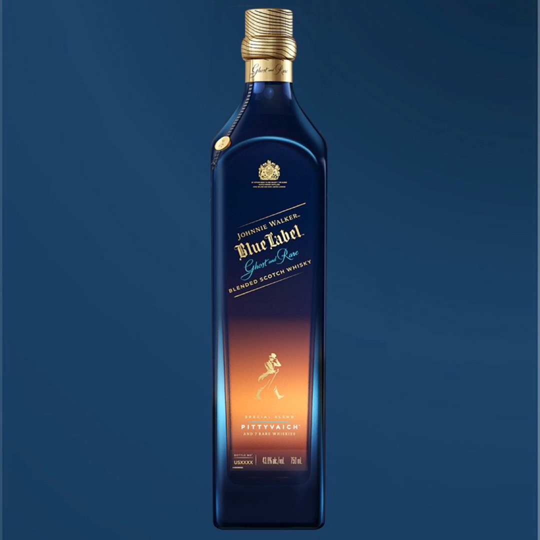 Johnnie Walker Blue Label Ghost and Rare Pittyvaich Blended Scotch Whisky 750ml