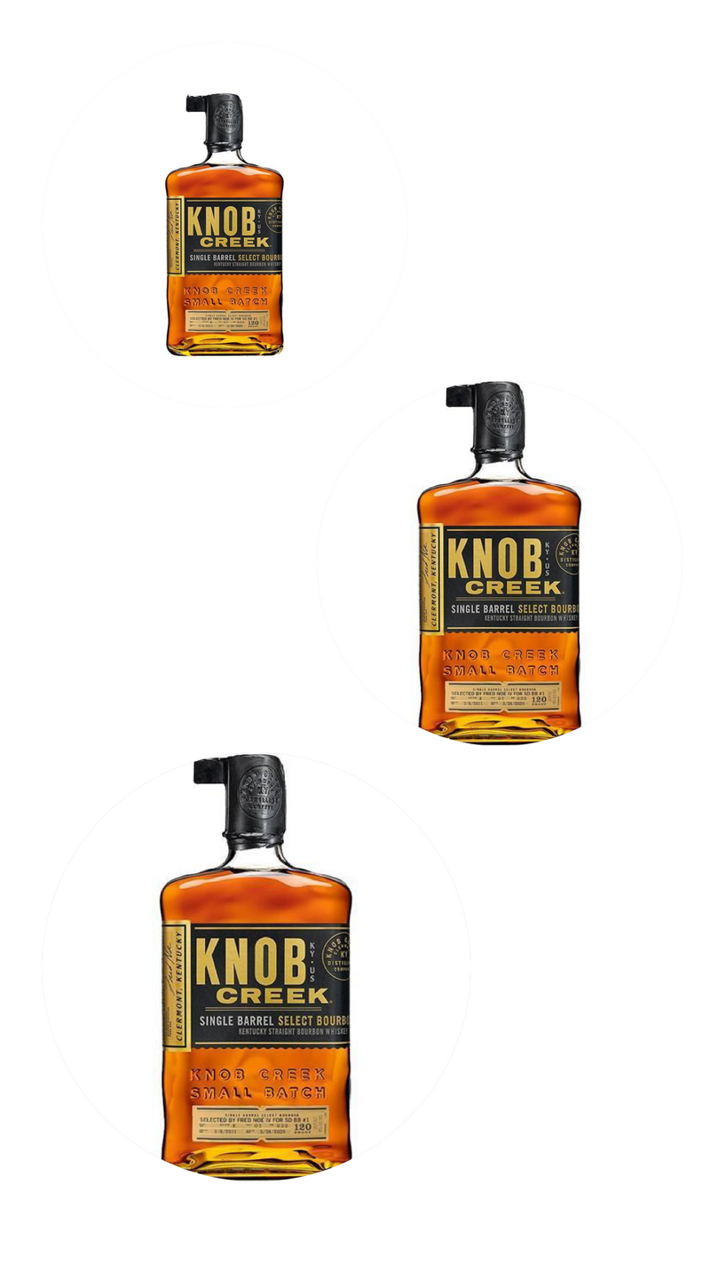 Knob Creek Single Barrel Select Bourbon 'Selected By Fred Noe IV For SDBB #1, #2, and #3 Bundle