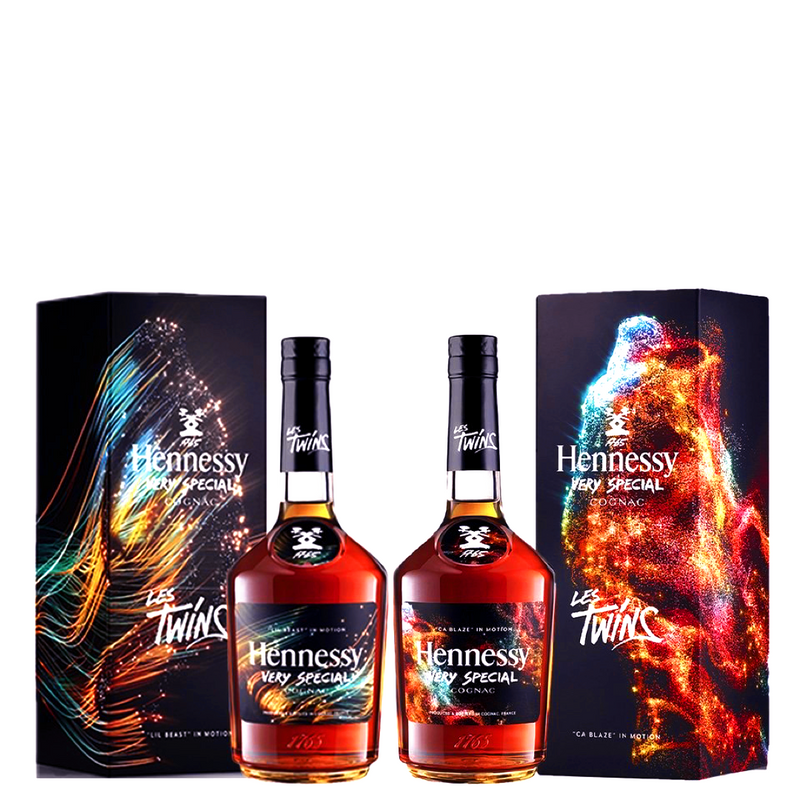 HENNESSY LES TWINS LIMITED EDITION ARTIST SERIES 2 BOTTLE SET