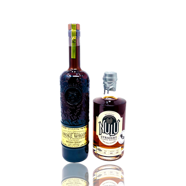 Smoke Wagon Uncut Unfiltered Batch 96 & Nulu Reserve Bourbon Whiskey Bundle 750ml 2-Pack