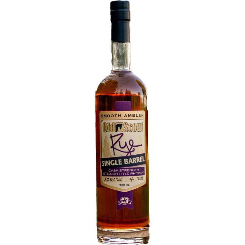Smooth Ambler Old Scout Single Barrel Cask Strength 4 Year Old Straight Rye Whiskey 750ml