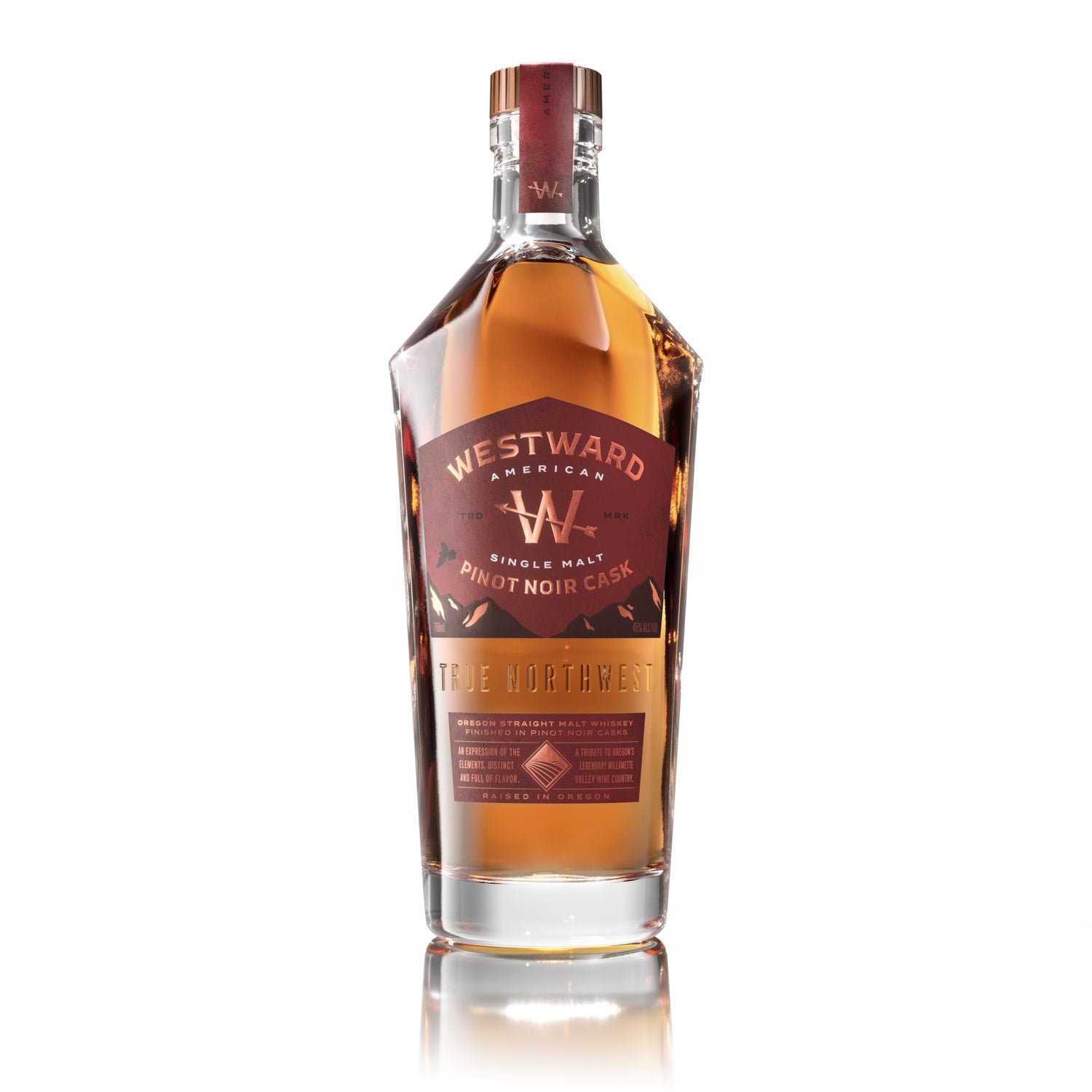 Westward Oregon Pinot Noir Cask American Single Malt Whiskey 750ml