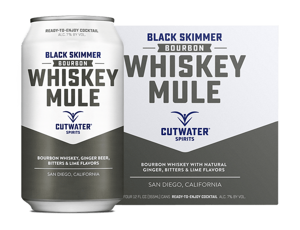 Cutwater Black Skimmer Bourbon Whiskey Mule (4 Pack Cans)