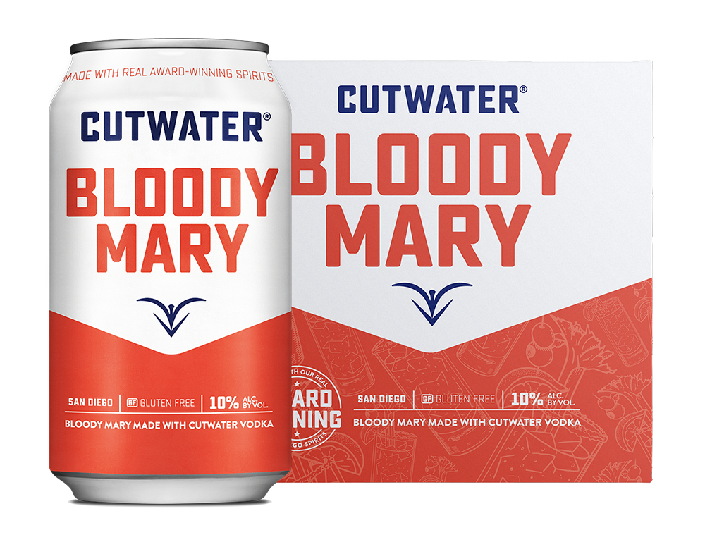 Cutwater Spirits Fugu Vodka Mild Bloody Mary Cocktail 12-Oz Can 4-Pack