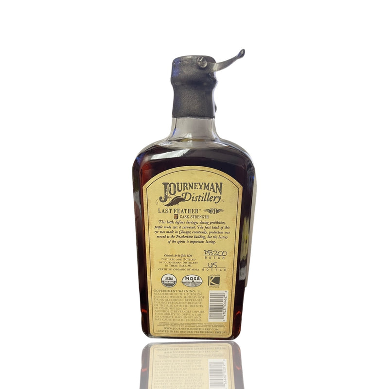 JOURNEYMAN DISTILLERY SDBB PRIVATE SELECTION LAST FEATHER RYE WHISKEY