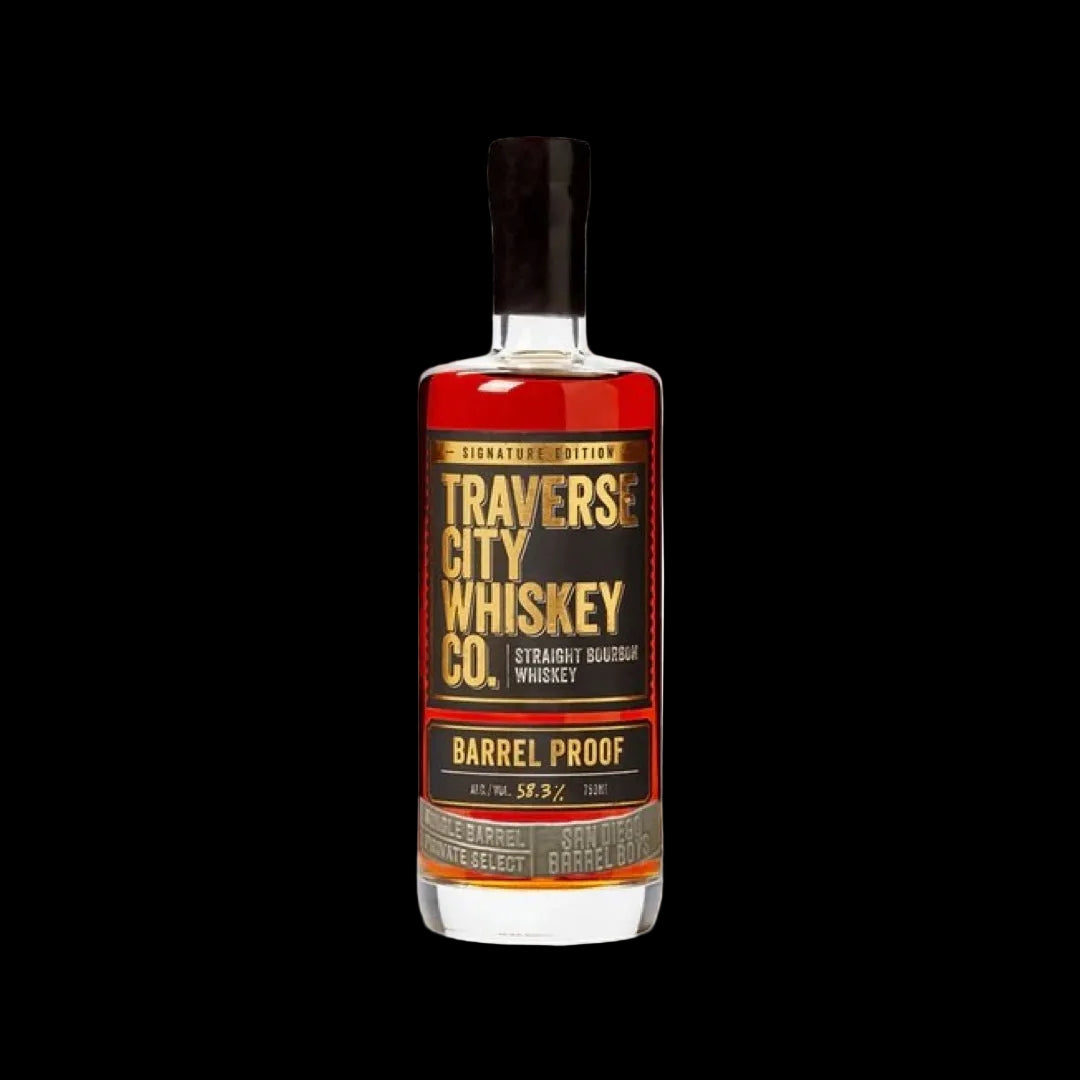 Traverse City Whiskey Co. 7 Year Old Barrel Proof San Diego Barrel Boys Single Barrel Private Select Bourbon 'The Three Stooges - Larry'