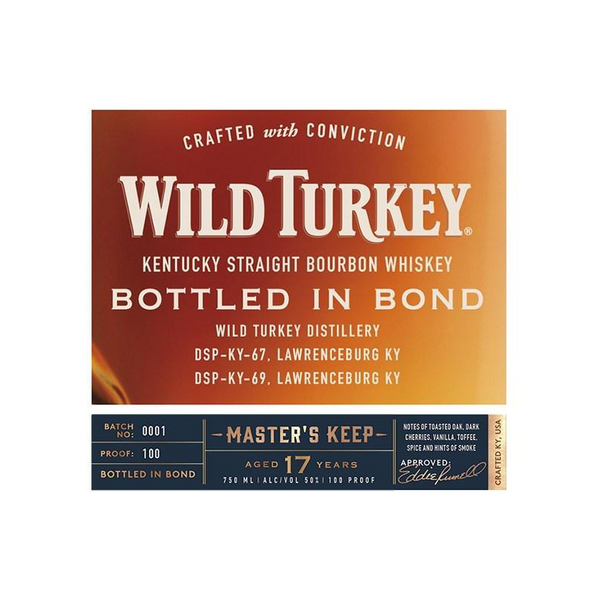Wild Turkey Master's Keep 17 Year Old Bottled In Bond